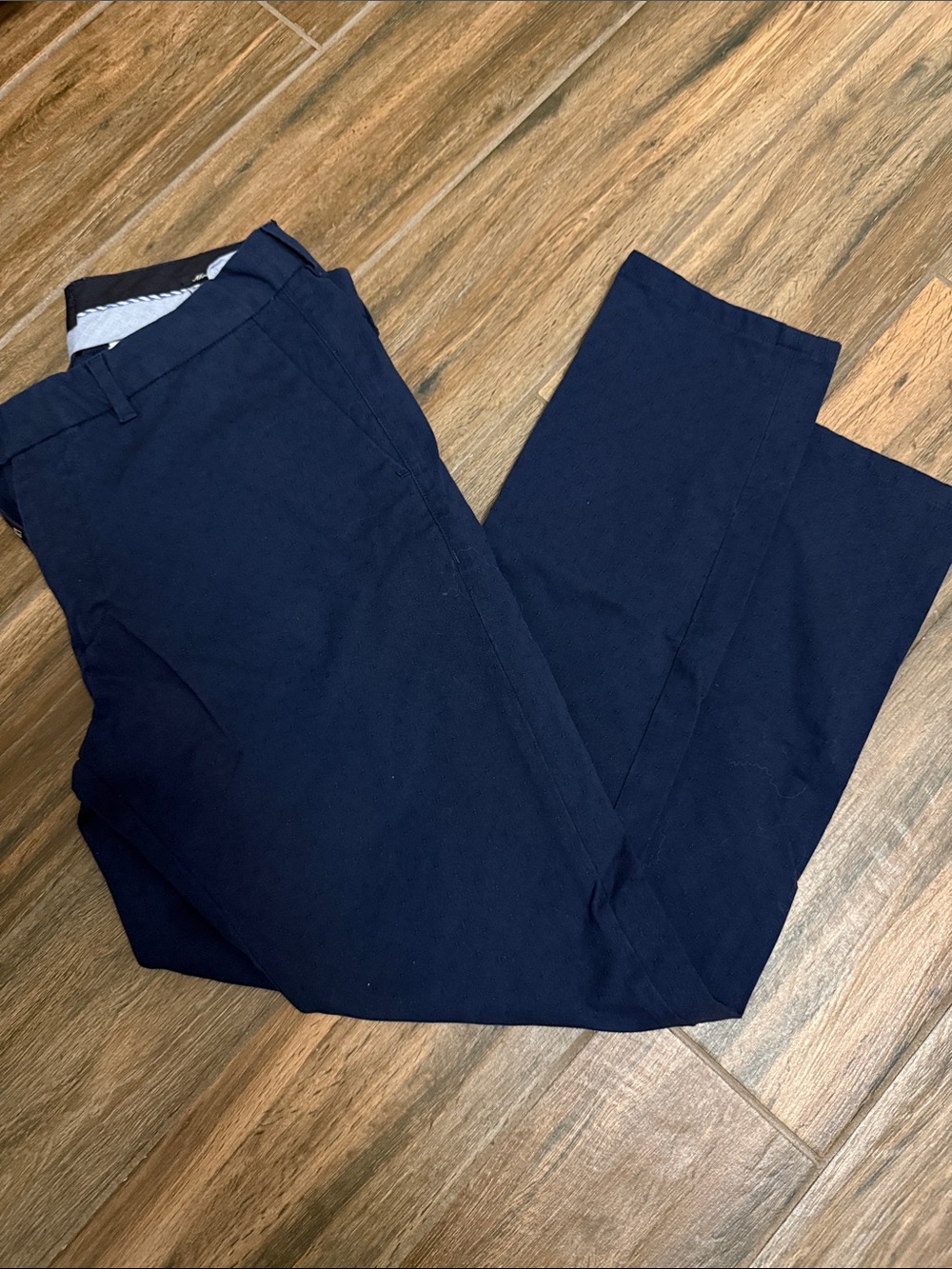 Scotch & Soda Navy Blue Textured Chino Pants - Mott Style